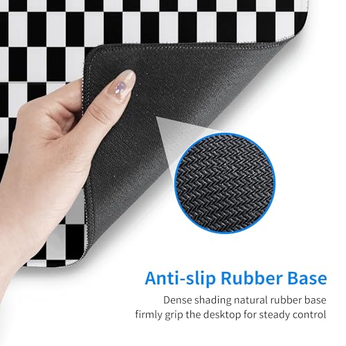 Tapis de souris de jeu damier XL de 80 x 30 cm haute précision