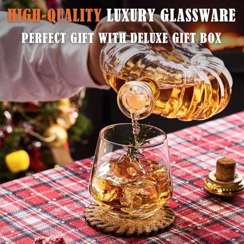 Jbho JB007 Premium Whiskey Glasses For Men- Set Of 6-12 Oz Scotch Glasses - Old Fashioned Non-Lead Crystal Glass thumb #4