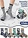 ShinyMatch 6 Pairs Funny Dog Socks for Men Novelty Corgi Pug Husky Crew Socks Holiday Father Gift for Dad Puppy Dog Lover(Husky)