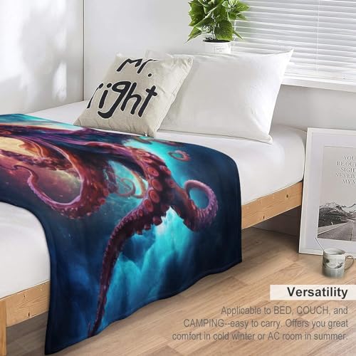 Manta de franela suave Octopus Manta de forro polar cálida para sofá 130x150 cm 7