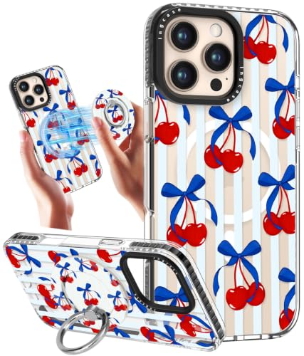 Coque iPhone 16 antichoc en TPU avec support magnétique pour femmes