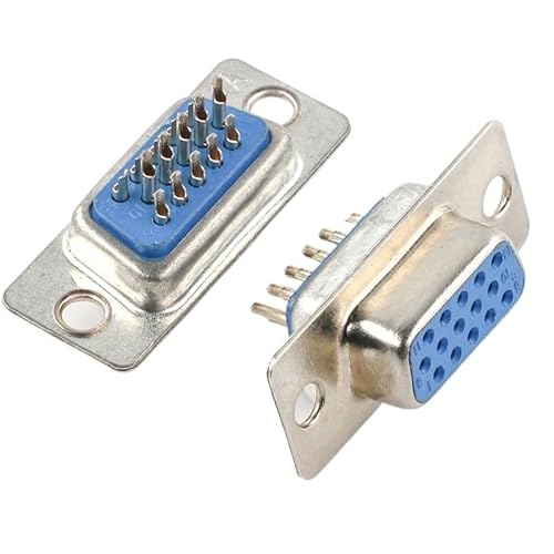 Connector Welding Wire Type DB15 VGA Adapter Male Female Plug Socket RS232 DB9 Serial Port with Housing Welded Connector(NO14-6PCS)