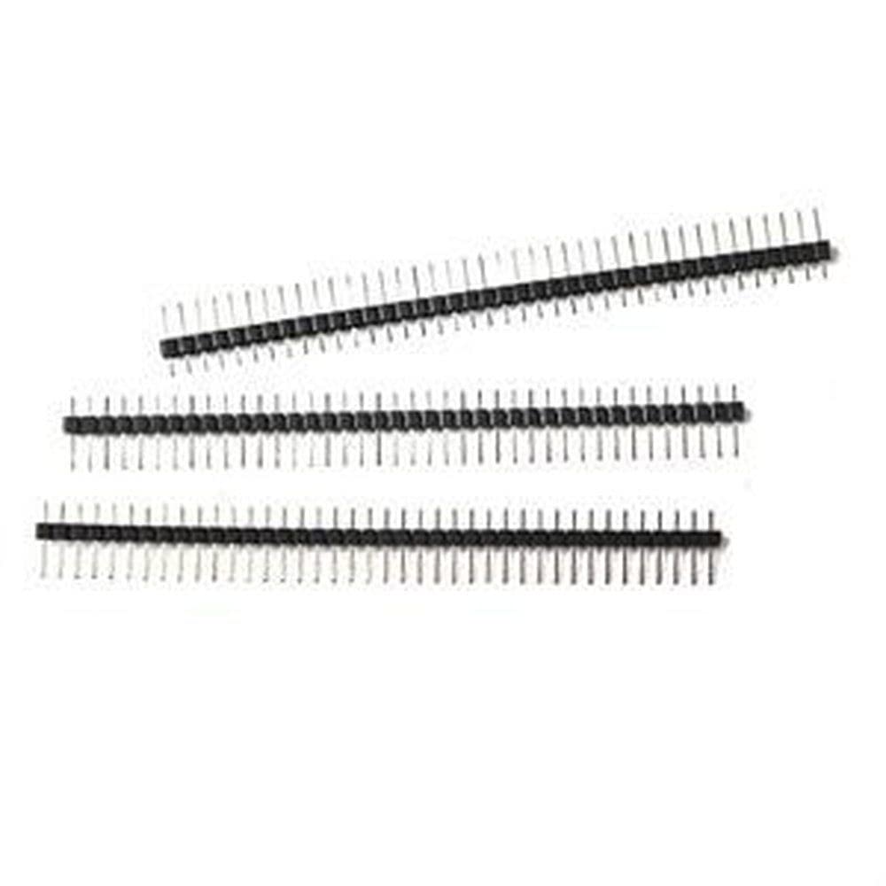 100pcs 40 Pin 1x40 Single Row Male 2.54 Pin Header Connector STRI Black ST