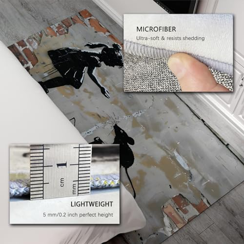 Tapis de sol d&eacute;co pour raviver un salon sombre au motif graffiti