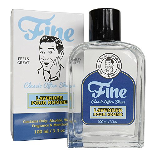 Fine Mr Men's Aftershave - Lavender Pour Homme Fragrance, Soothing & Toning Post Shave Balm, Calms Razor Burn, Classic Barbershop Feel, Alcohol-Based Formula, Gentle for All Skin Types, 100ml