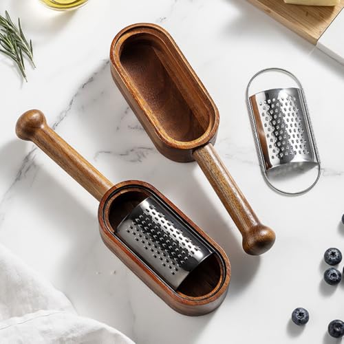 Rallador de queso de madera con contenedor integrado miniatura 4