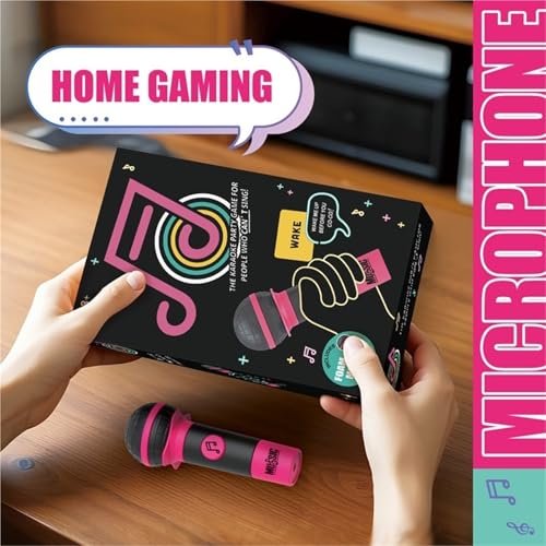 Official Grab the Mic – Family Karaoke Game, 8+ Year Olds, 2-10 Players - Board Game for Bad Singers with 250 Lyrics (125 Cards) for Hilarious Nights & Birthday Party, Kids Gift