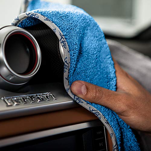 Mw Pro Microfiber Auto Detailing Towels (16" X 16") - 550 Gsm Microfiber Car Towels For Washing Drying Waxing Buffing Polishing (6 Pack, Blue) #TOP5