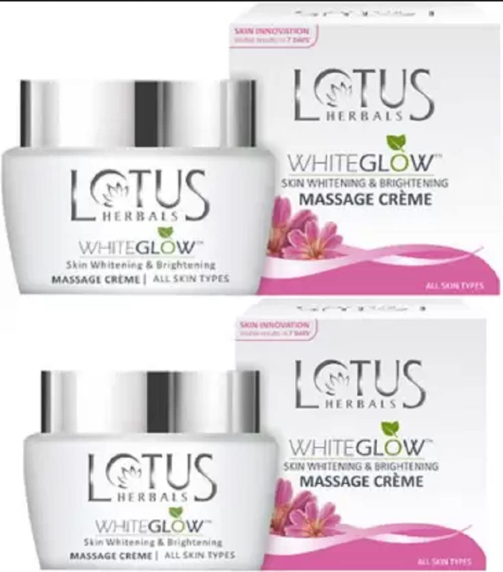 LOTUS White Glow Skin Whitening & Brightening Massage Creme 60g (Pack