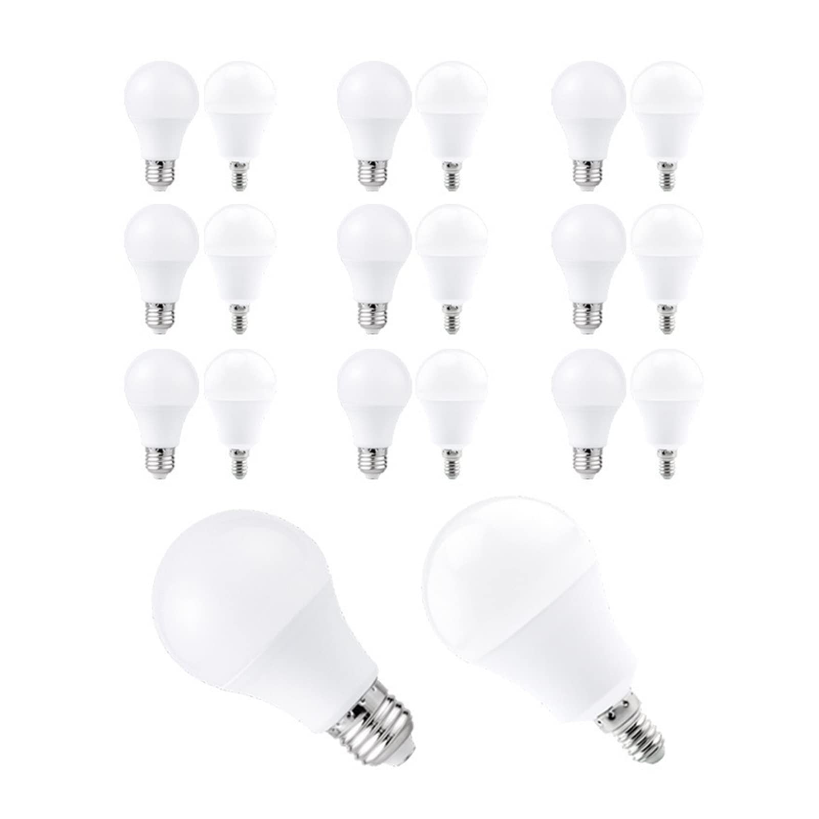 10 sztuk/partia E27 żarówki LED lampa E14 220V żarówka 3W 6W 9W 12W 15W 18W 20W 24W Lampada salon Bombilla żarówka Led światło dzienne Lucky (Color : Cold White, Size : 220v-E14-3W)