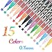 Produktbild NOBRANDED Acrylstifte Marker Stifte, 15 Farben Dünner Metallmarker, Permanenter Ultrafeiner Wasserdichter Acrylstiftmarker für Stein-, Porzellan-, Metall-, Kunststoff- und DIY-Malerei (0,7 Mm)