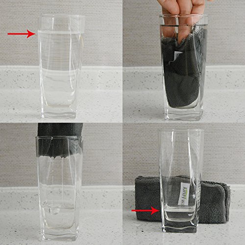 KinHwa Microfiber Dish Cloths Super Absorbent Kitchen Wash Cloth Dish Rags for Washing Dishes Fast Drying Cleaning Cloth with Scrub Side (Greyx9, 12inchx12inch)