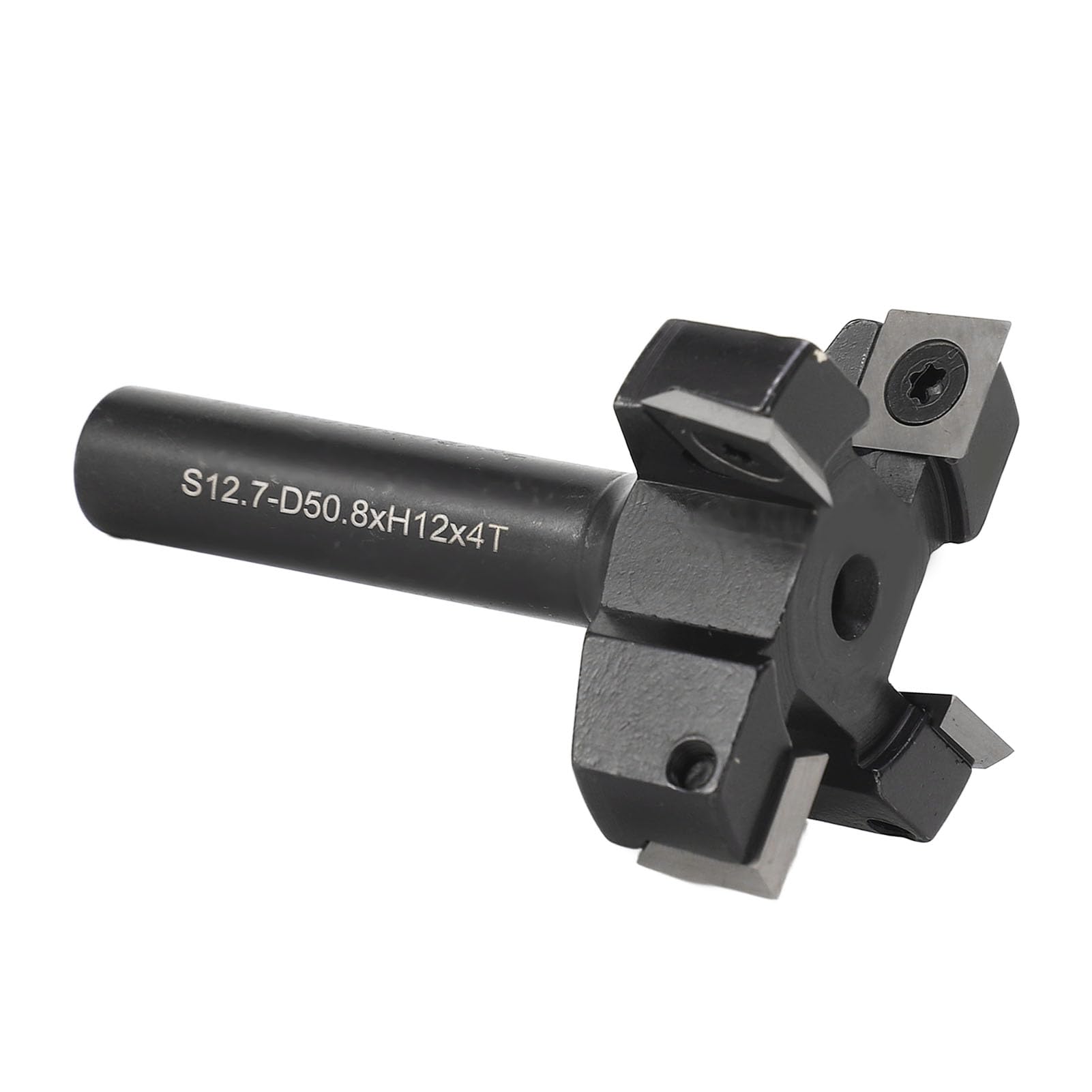 Punta per router da superficie, 4 scanalature, gambo da 1/2 pollice, diametro di taglio 2 pollici; punta per smussatura per lavorazione del legno; fresa piallatrice con lame in