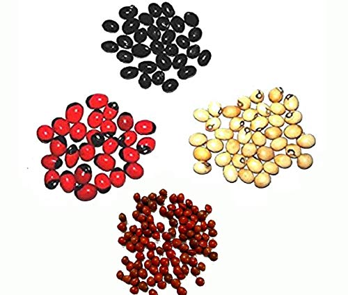 Pmw - ROSARYPEA - CHANOTHI - GURI GUNJA - LATUMONI - GUMCHI - CRABSEYE - Damage Checked - 11 Pieces x 4 Types - Loose Packed