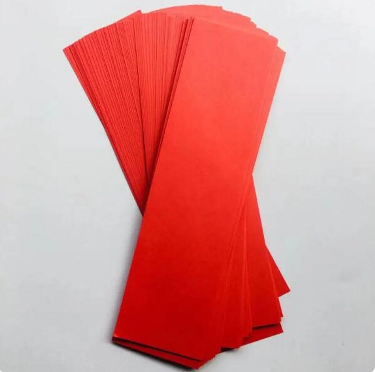 Yjiuyuanq Red Religious Supplies, Paper, Blank Pattern, Talisman Paper, Taoist Talisman Writing Tools, Rice Paper, Table Paper,18X6cm,100-Pack