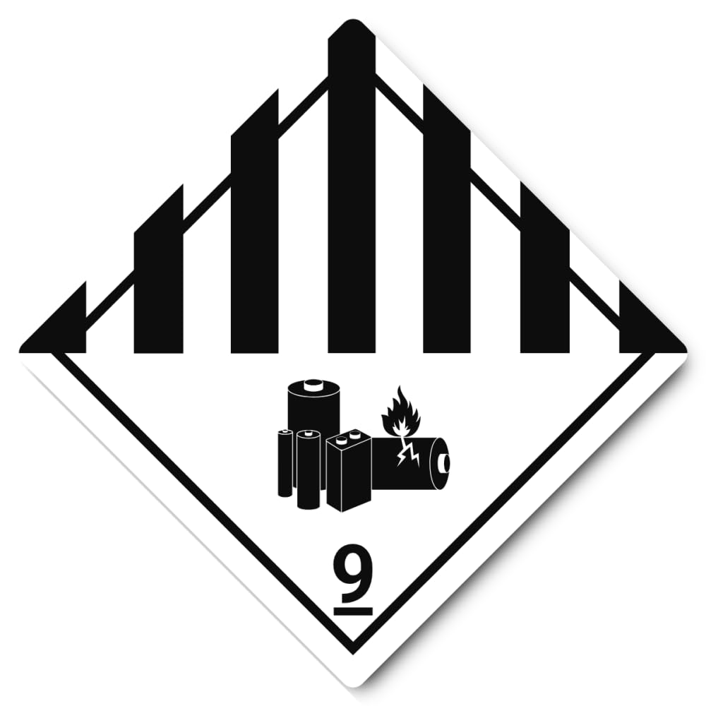 Havati Laminated Stickers: 300 X 300 Mm, Pack Of 1 - Hazardous Goods Class - Class 9A - Various Hazardous Substances And Items - Adr/Ghs/Dgr/Un Safety Pictogram