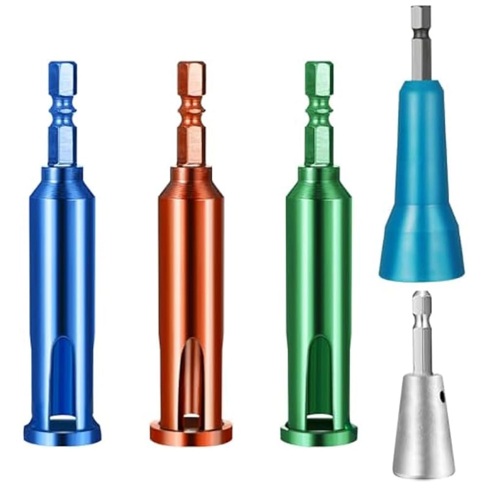 Littimoon 5 Wire Twisting Tool for Drill 3/5 Way Wire Stripping Tool Wire Twister Tool Wire Stripper and Twister Connector Driver