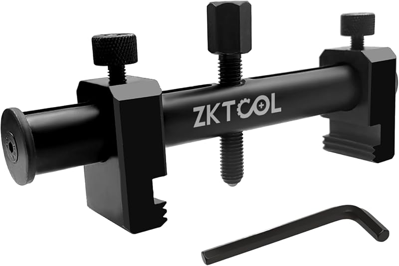 ZKTOOL Universal Ribbed Drive Crankshaft Pulley Puller Removal Tool Kit | for Pulley Size From 35mm-160mm in Diameter, V-ribbed Belt Pulleys On Crankshafts, Alternators, A/C Units & Water Pumps