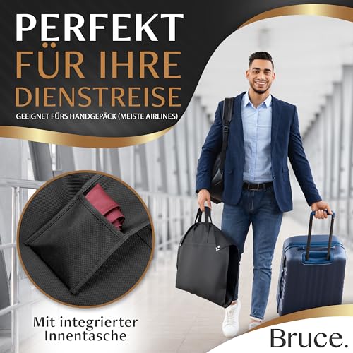 Bruce.® 5x Kleidersack Kurz 100x60cm – Atmungsaktive Kleiderhülle für Anzug, Jacke & Hemd – 120 GSM Materialstärke – Anzugtasche für Reisen & Aufbewahrung