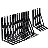 NEODROP 16-Pack 8 Inch Heavy Duty Shelf Brackets, 12-Pack and 4-Pack Combo Set