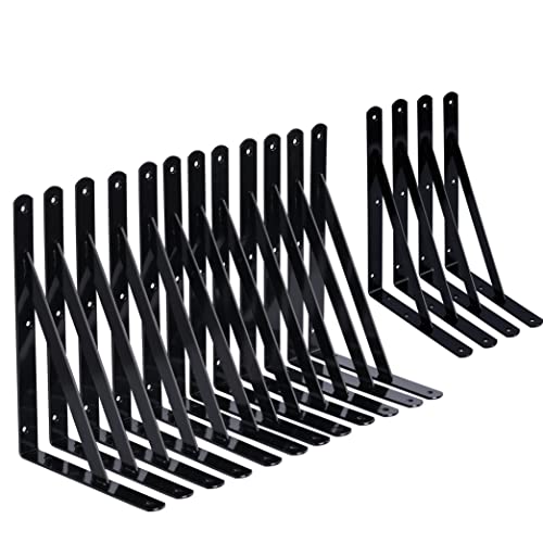 Neodrop 16-Pack 8 Inch Heavy Duty Shelf Brackets, 12-Pack And 4-Pack Combo Set #TOP8