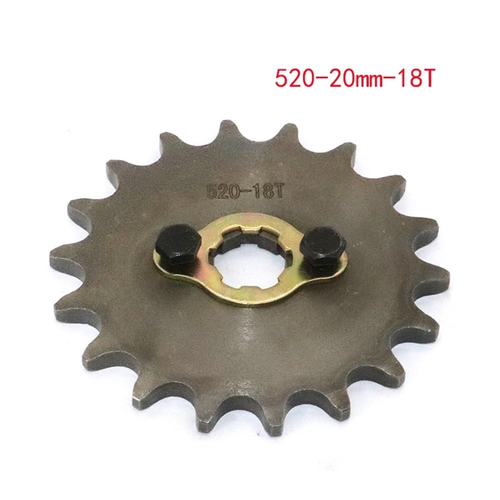 520 20 mm vorderes Motorritzel passend for Ho Lifan ZongS ATV Quad Dirt Pit Bike Buggy Motorrad(520-20mm-18T)