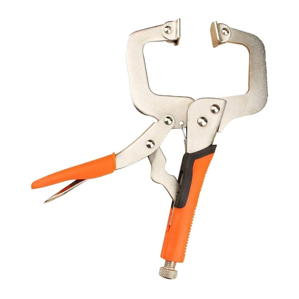 MUGATH Locking C Clamp Pliers 11 Inch β Heavy Duty Alloy Steel Vise Grip with Adjustable C-Shape Jaw & Rotating Pads for Welding, Woodworking, Metal & Machining 1