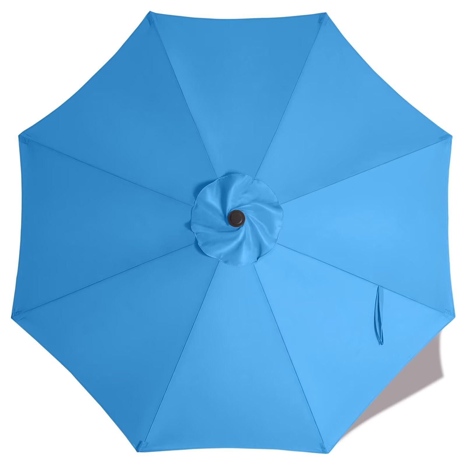 ABCCANOPY 9ft Outdoor Umbrella Replacement Top Patio Umbrella Market Umbrella Replacement Canopy with 8 Ribs, Blue, 9FT