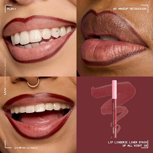 NYX Professional Make Up Lip Lingerie Lip Liner Stain Naadloos All Day Vlekken Waterproof Up All Night - Afbeelding 4