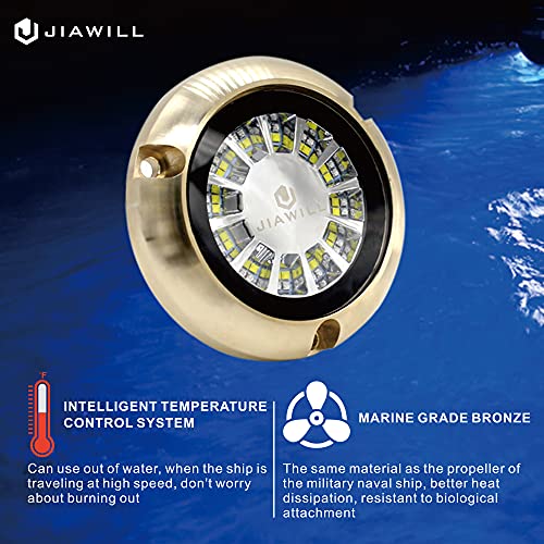Jiawill Dual Color Underwater Boat Light Marine Broze