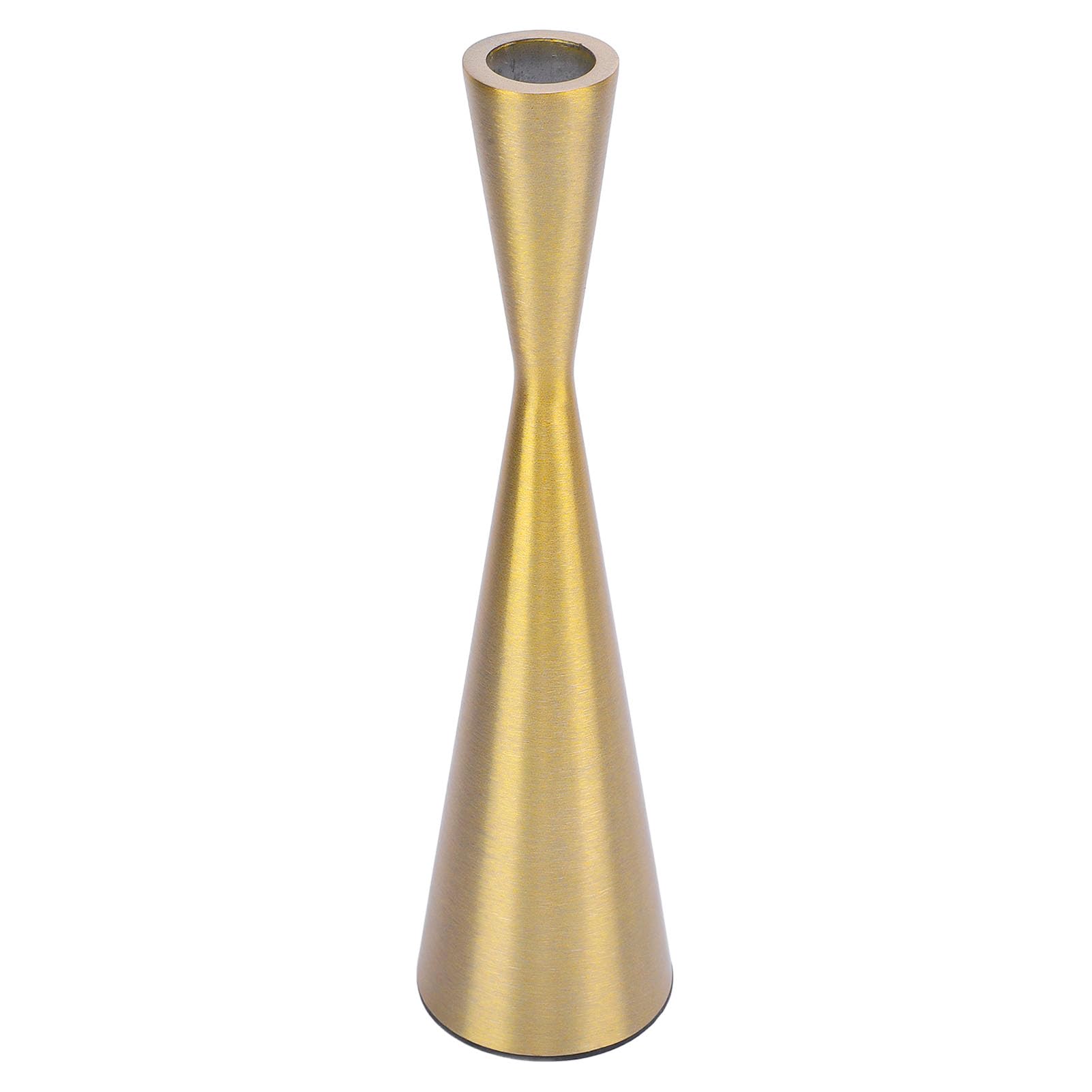 Jelquix Gold Geometric Candle Holder, European Vintage Aluminum Candlestick, Candle Decor for 3cm Candles, Ideal for Home Decor (M 6 X 23cm / 2.36 X 9.06in)
