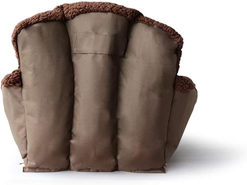 Miniatura 4 de Silla de oficina en casa, cojín para respaldo de cintura, cojín para asiento de coche, reclinable, lana de cordero cálida, cojín largo para adultos