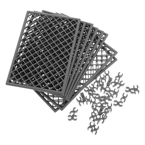 ORFOFE 8 Piezas Mini Vallas Metálicas Decorativas para Jardines y Maquetas Alambrada de Malla Densa para Escenas de Prisión y Paisajes Miniatura Accesorios de Vallado Versátiles Color