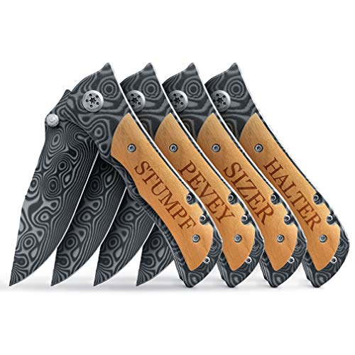 Krezy Case Set of 4,Personalized groomsmen gift pocket knife, Engraved groomsmen gift knife, Engraved groomsmen gift pocket knife, Engraved knife for groomsmen
