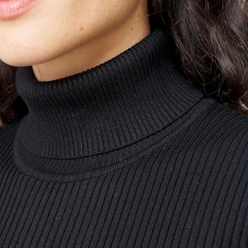 Cable & Gauge Women's Short Sleeve Mock Neck Sweater - Soft Knit Fabric, Ribbed Texture, Elbow-Length Sleeves, Casual Top4