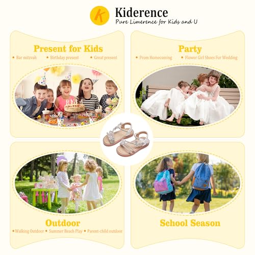 Image of Kiderence Toddler Girls Sandals Little Girls Kids Summer Shoes Toddler Sandals