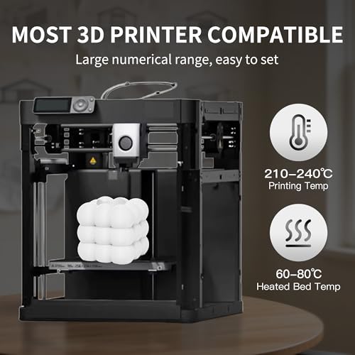 Image of RAMBERY Matte PLA 3D Printer Filament Bundle 4KG, Matte Smooth Finish PLA Filament 1.75mm, Individually Vacuum Packed, 1kg(2.2lb) X4PCS, Black /White /Cement Gray /Cocoa Brown