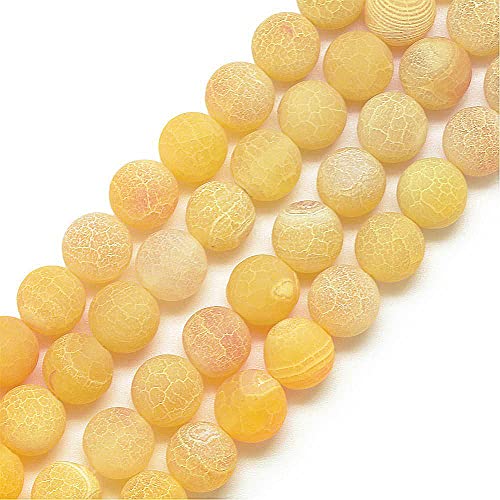 Perline Cabochon In Agata Con Venature Di Drago Giallo E Nero - Foto 4