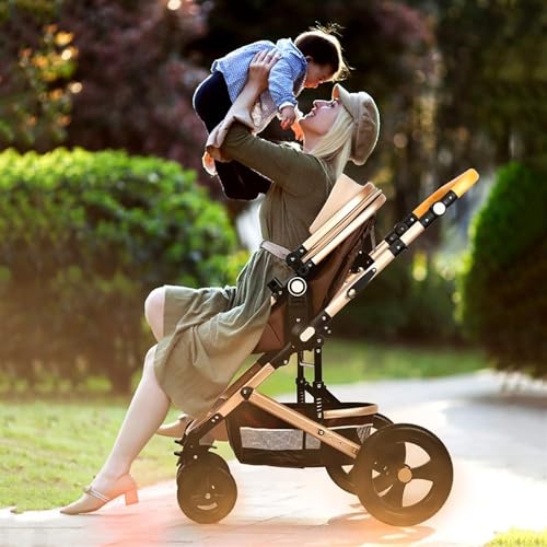 Leichter Zwillings-Kinderwagen, 2-in-1-Tandem-Kinderwagen aus Aluminiumlegierung, großer Trolley-Kinderwagen, faltbarer Doppel-Kinderwagen – Bild 4