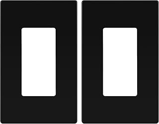 LIDER Decorator Switch Cover, Screwless Wall Plate, Mid-Size 1-Gang, 2-Pack