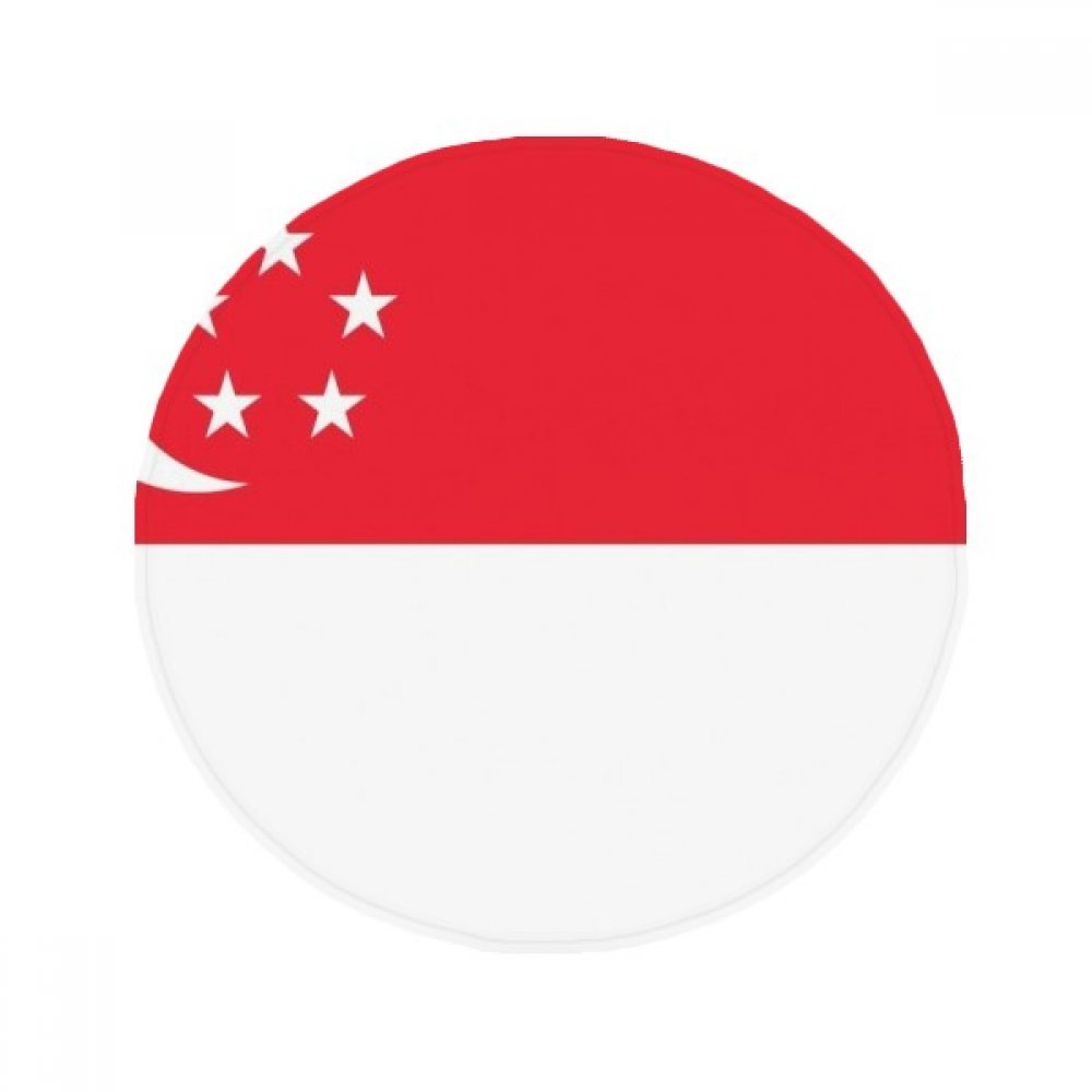 Drapeau de Singapour tapis de sol rond 50cm multicolore antidérapant