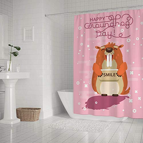 Rideau de douche polyester imperméable 182,9 cm avec crochets de salle de bain