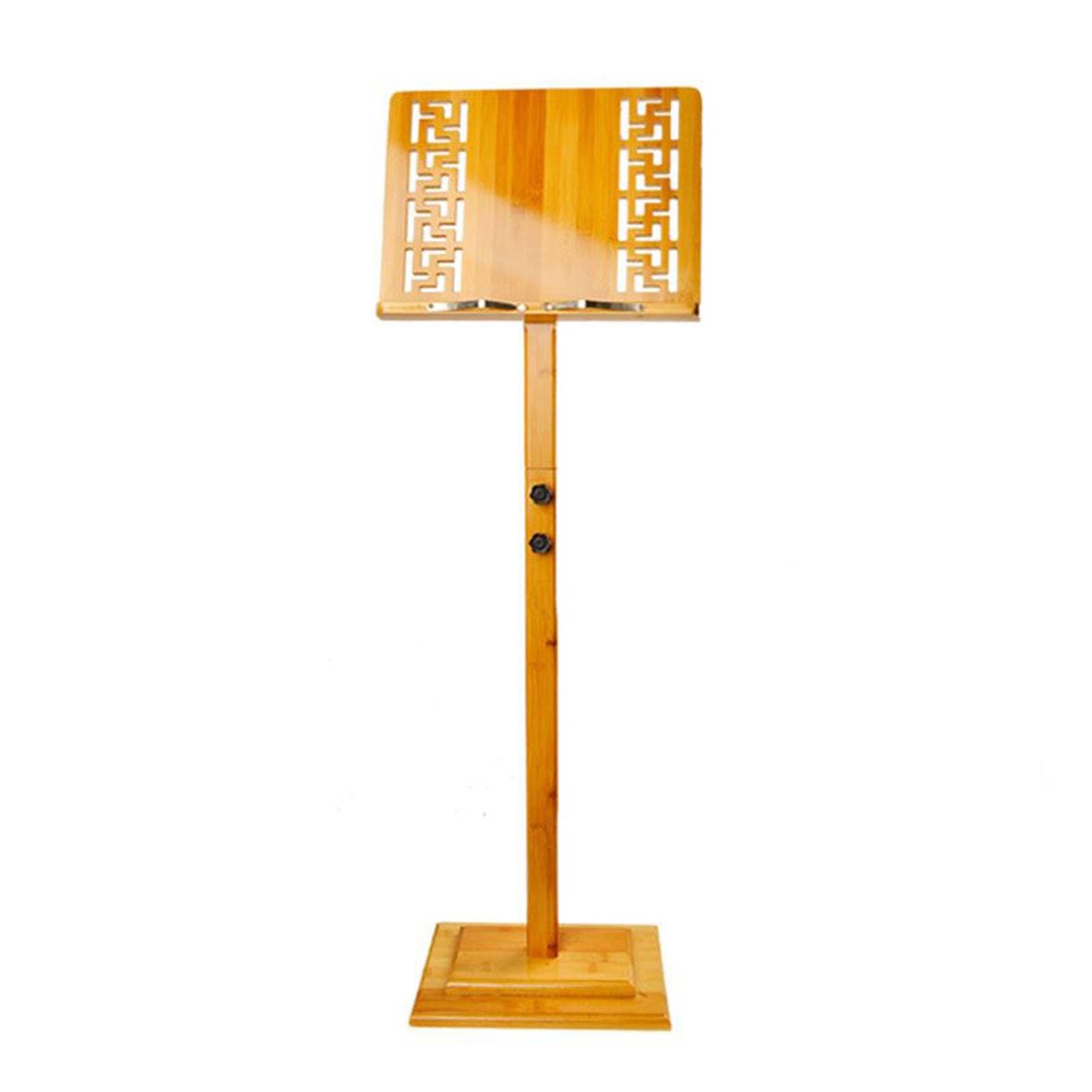 Stojak Na Nuty, Drewniany Stojak Na Nuty, Pusty Stojak Na Nuty, Regulowana Wysokość, Odpowiedni Do Skrzypiec, Gitarzysty, Zespołu, Występów (Color : Wood Color, Size : 110-135cm)