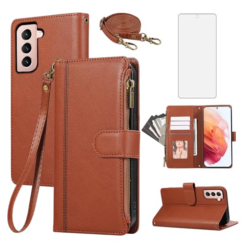 Housse Samsung Galaxy S21+ 5G anti-choc avec verre trempé et fermeture éclair