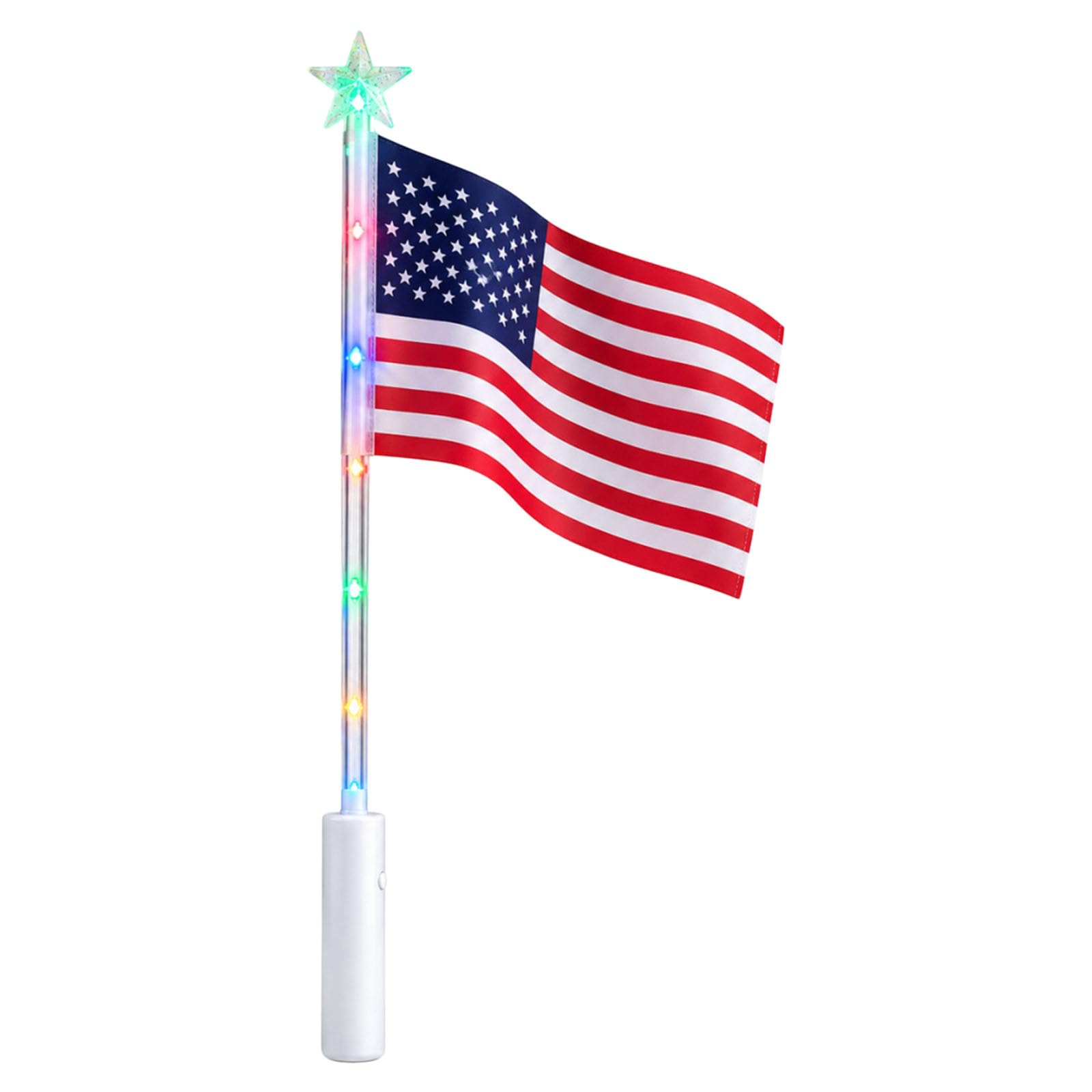 APGLSXY Up Handheld Americans Flag Wand for Patriotic Celebrations, Parties, and 4Th of July Red White Blue Glow Sticks Toy Patriotic Glow Sticks Red White Blue