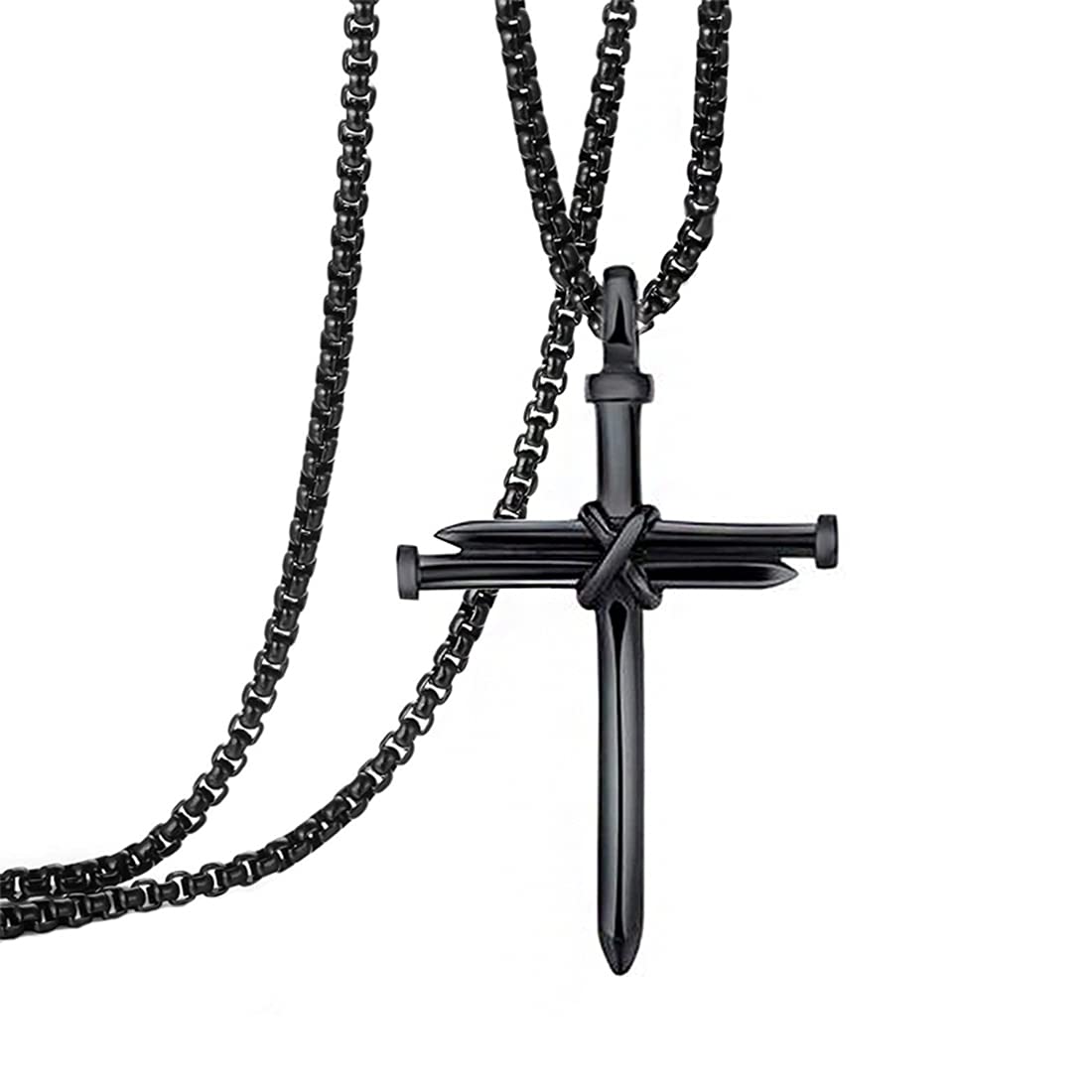 Pendant for Men and Boys Silver Pendants For Men | Stainless Steel Cross Pendant Necklace Chain for Men | Birthday Gift for Men and Boys for Husband
