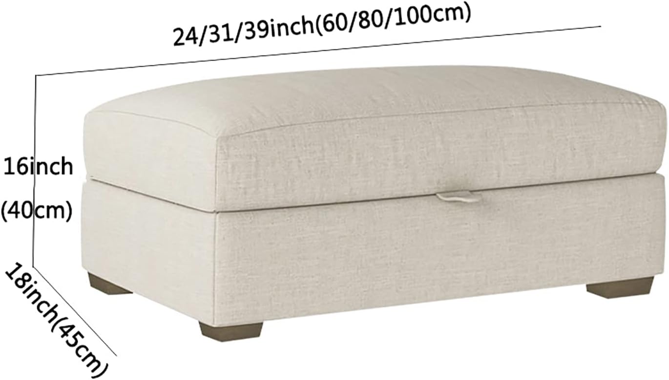 Premium Storage Bench,Modern Storage Bench Foot Rest,Wooden Foot Stool with Storage,Comfy Upholstered for Living Room Bedroom-Blue Velvet 80x45x40cm(31x18x16inch)