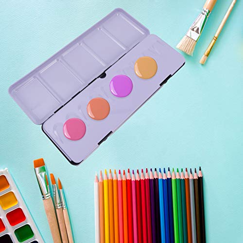 EXCEART 1 Conjunto de Latas de Aquarela Vazias Paleta 24 Grades Estojo de Tinta de Metal Organizador