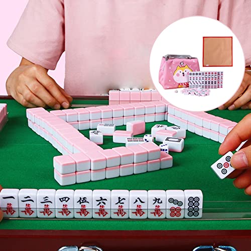 Juego de mesa Chinese Majiang con 144 fichas de melamina miniatura 2