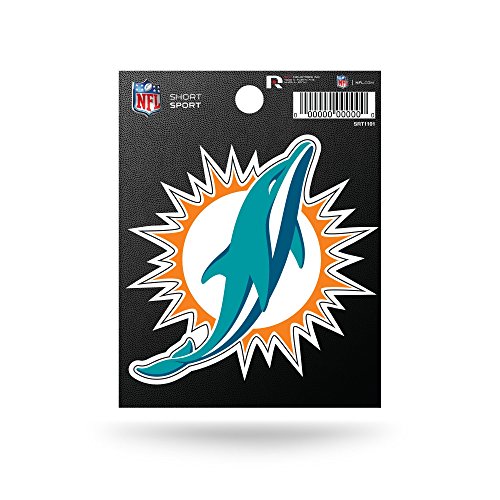 Adesivo esportivo curto com logotipo do time cortado NFL Miami Dolphins